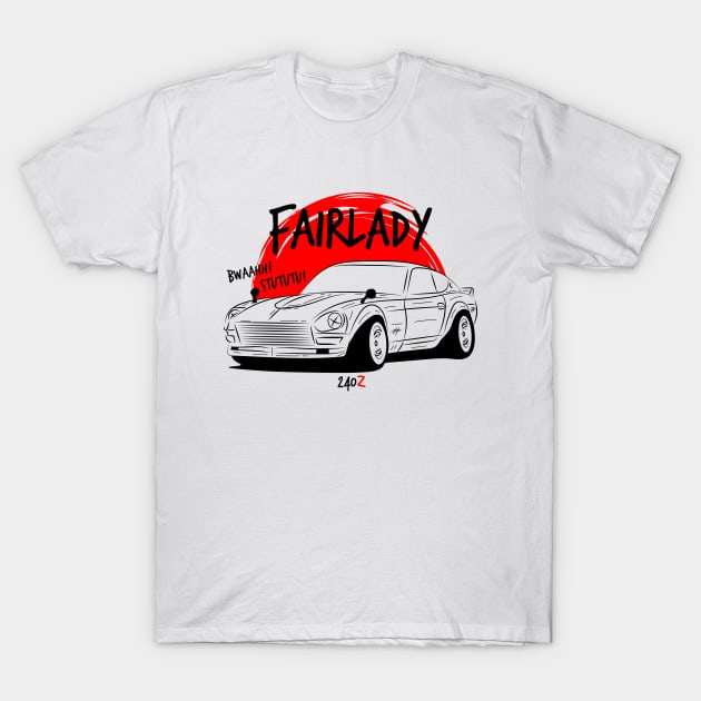 Fairlady 240z Draw T-Shirt by GoldenTuners